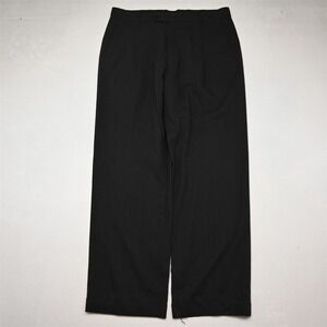 Vtg Bespoke 34x30 Gray Wool Pleated Cuffed Baggy Dress Mens Pants